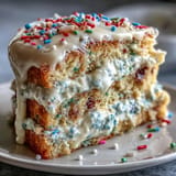 Spring Birthday Sprinkle Funfetti Cake
