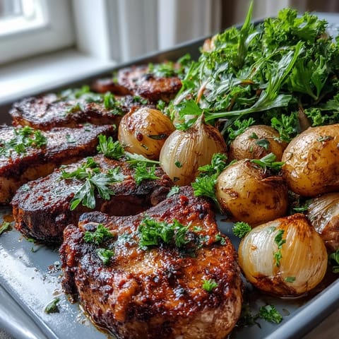 Aleppo Pork Chops With Potatoes