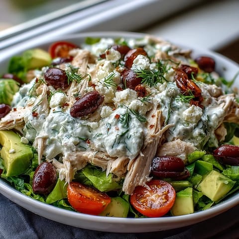 Tzatziki Chicken Mediterranean Salad