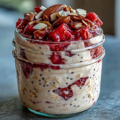 Strawberry Protein Overnight Oats