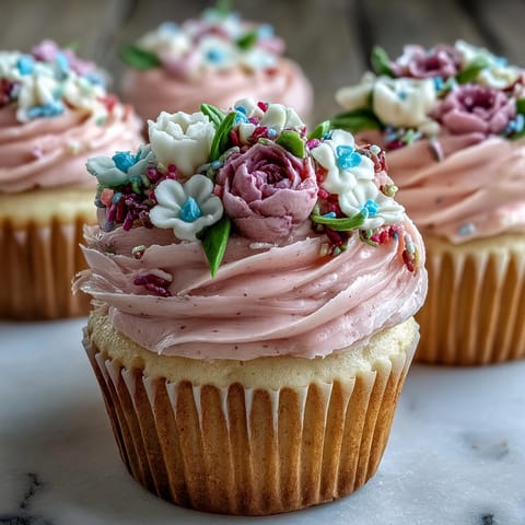Baby in Bloom Floral Cupcakes