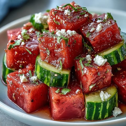 Watermelon Cucumber with Tajin
