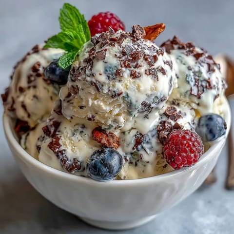 A bowl of creamy TikTok Cottage Cheese Ice Cream, a healthy dessert.