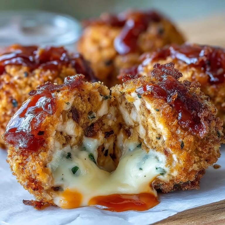 Hearty, spicy Buffalo Chicken Bacon Mozzarella Bombs paired with a creamy ranch dip.