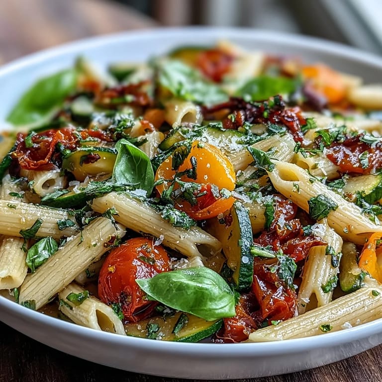 Bright and hearty vegan one-pot pasta primavera with tender penne, crisp vegetables, and a light lemon-basil sauce, perfect for easy weeknight dinners.