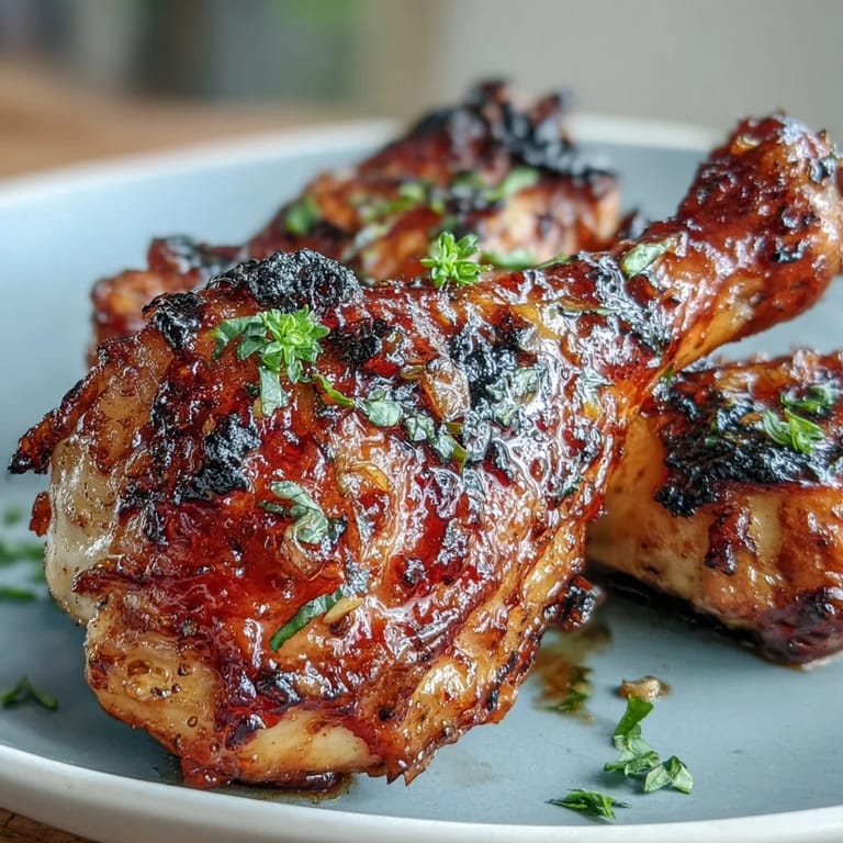 Aromatic honey garlic sauce coats succulent chicken drumsticks, paired with thyme-seasoned roasted carrots for a vibrant, family-friendly one-pan meal.