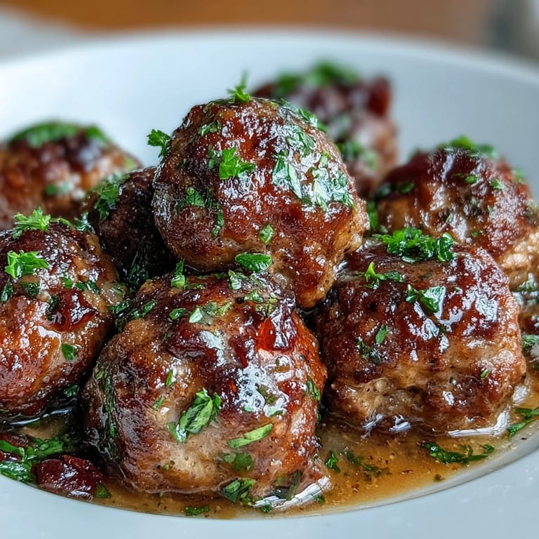 Savory Mississippi meatballs cooked in a rich blend of au jus, ranch, and butter, perfect over mashed potatoes or buttered noodles.