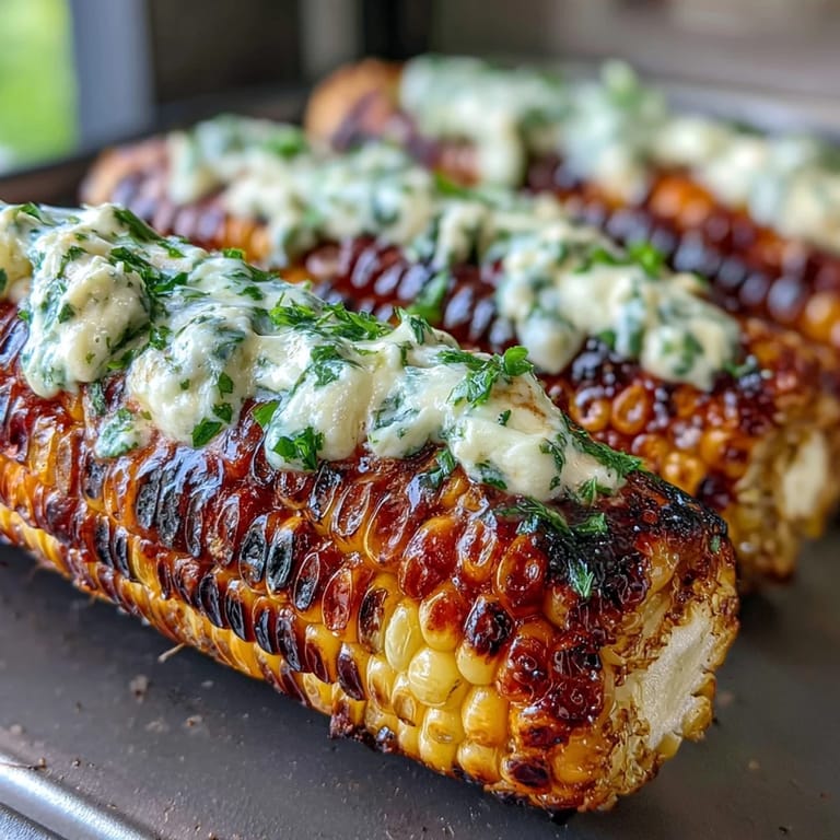Herb-buttered BBQ corn in foil, tender and smoky, a perfect backyard side dish.  