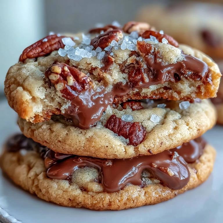Soft, chewy butter pecan cookies loaded with toasted pecans and finished with a touch of sea salt.