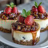 Housewarming Mini Cheesecakes with golden graham cracker crust and creamy vanilla filling, perfect for festive dessert trays and party platters.