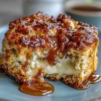 Golden honey scones with bright dandelion petals, served warm and ready for a spring brunch table.